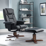 Faux Leather Recliner Chair With Stool - Malmo