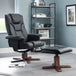 Faux Leather Recliner Chair With Stool - Malmo
