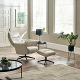 Faux Leather Recliner Chair With Stool - Priya