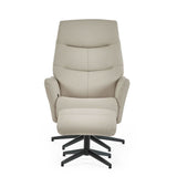 Faux Leather Recliner Chair With Stool - Priya