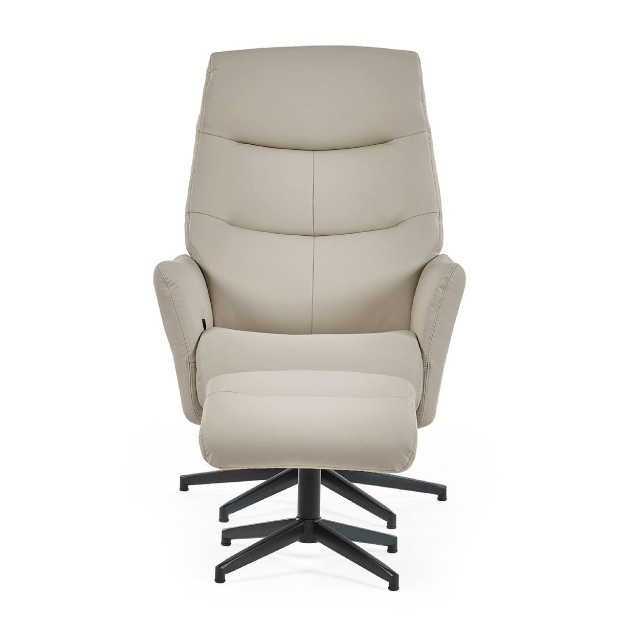 Faux Leather Recliner Chair With Stool - Priya