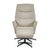 Faux Leather Recliner Chair With Stool - Priya