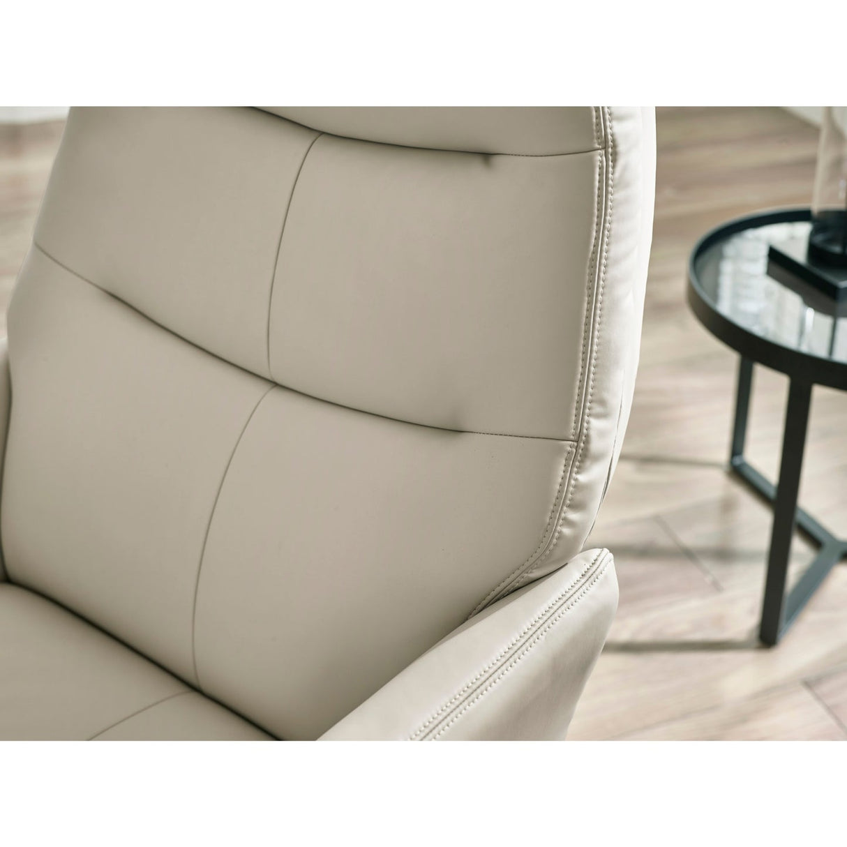 Faux Leather Recliner Chair With Stool - Priya