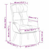 Faux Leather Relaxing Accent Chair 69cm Wide - Vantage Home