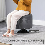 Faux Leather Storage Ottoman 45.5cm Wide Round - Velmora
