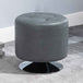Faux Leather Storage Ottoman 45.5cm Wide Round - Velmora