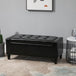 Faux Leather Storage Ottoman 92cm Wide - Velmora