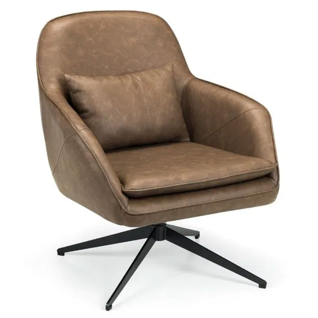 Faux Leather Swivel Accent Chair - Bowery