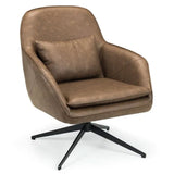 Faux Leather Swivel Accent Chair - Bowery
