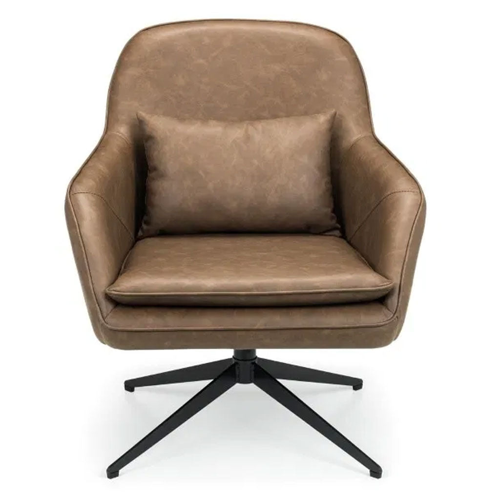 Faux Leather Swivel Accent Chair - Bowery