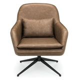 Faux Leather Swivel Accent Chair - Bowery