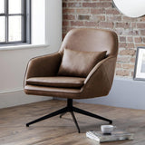 Faux Leather Swivel Accent Chair - Bowery