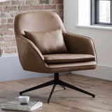 Faux Leather Swivel Accent Chair - Bowery