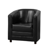Faux Leather Tub Chair 72cm Wide With Plastic Legs - Kensington Home
