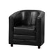 Faux Leather Tub Chair 72cm Wide With Plastic Legs - Kensington Home