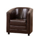 Faux Leather Tub Chair 72cm Wide With Plastic Legs - Kensington Home