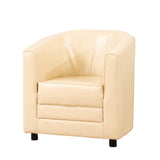 Faux Leather Tub Chair 72cm Wide With Plastic Legs - Kensington Home