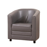 Faux Leather Tub Chair 72cm Wide With Plastic Legs - Kensington Home