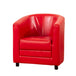 Faux Leather Tub Chair 72cm Wide With Plastic Legs - Kensington Home