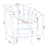 Faux Leather Tub Chair - Tempo