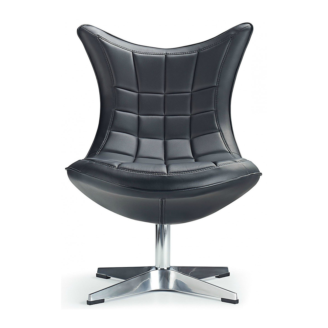 Faux Leather Wing Lounge Chair - Wrenley