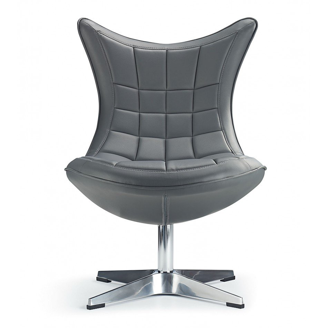 Faux Leather Wing Lounge Chair - Wrenley