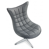 Faux Leather Wing Lounge Chair - Wrenley
