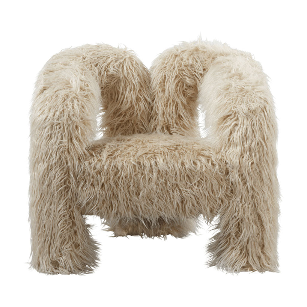 Faux Mongolian Fur Occasional Chair - Freyja