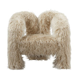 Faux Mongolian Fur Occasional Chair - Freyja