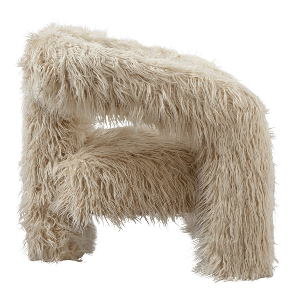 Faux Mongolian Fur Occasional Chair - Freyja