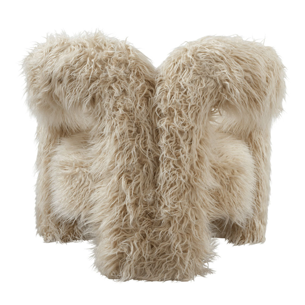Faux Mongolian Fur Occasional Chair - Freyja