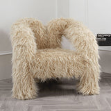 Faux Mongolian Fur Occasional Chair - Freyja