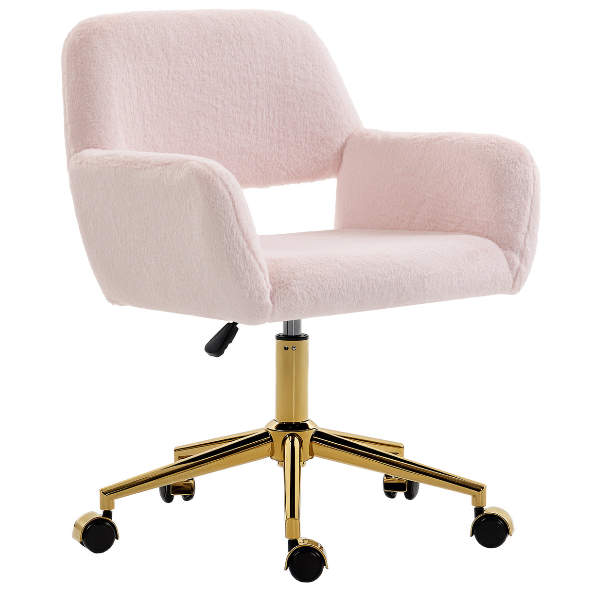 Faux Rabbit Fur Fabric Home And Office Chair 60cm Wide - Velmora