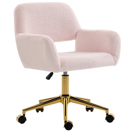 Faux Rabbit Fur Fabric Home And Office Chair 60cm Wide - Velmora