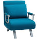 Faux Suede Fabric 1 Seater Sofa Bed 65cm Wide With 1 Pillow - Velmora