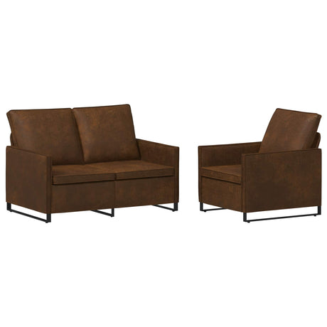 Faux Suede Fabric 2+1 Seater Sofa Set 130cm Wide - Vantage Home