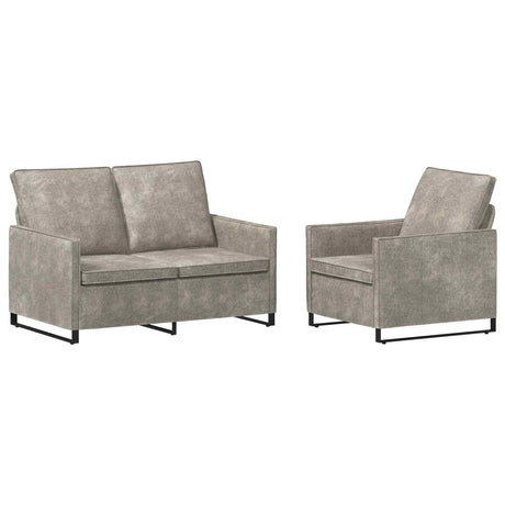 Faux Suede Fabric 2+1 Seater Sofa Set 130cm Wide - Vantage Home