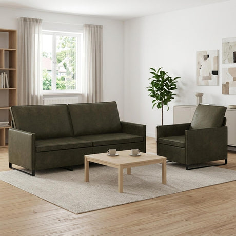 Faux Suede Fabric 3+1 Seater Sofa Set 190cm Wide - Vantage Home