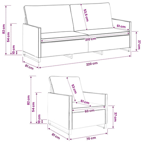Faux Suede Fabric 3+1 Seater Sofa Set 220cm Wide - Vantage Home