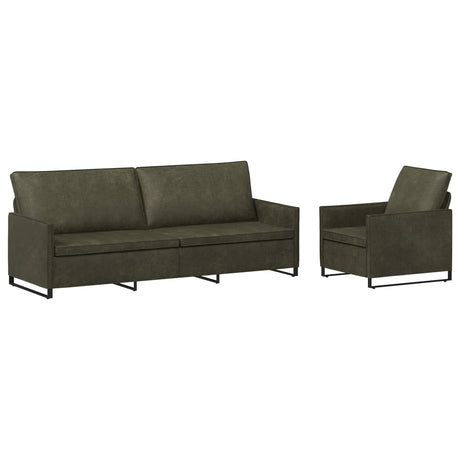 Faux Suede Fabric 3+1 Seater Sofa Set 220cm Wide - Vantage Home