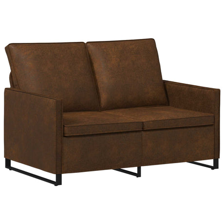 Faux Suede Fabric 2 Seater Sofa 130cm Wide With Metal Frame - Vantage Home
