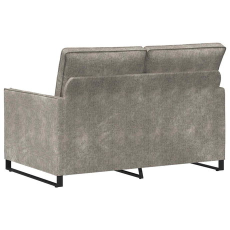 Faux Suede Fabric 2 Seater Sofa 130cm Wide With Metal Frame - Vantage Home