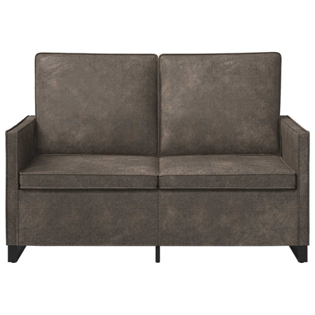 Faux Suede Fabric 2 Seater Sofa 130cm Wide With Metal Frame - Vantage Home