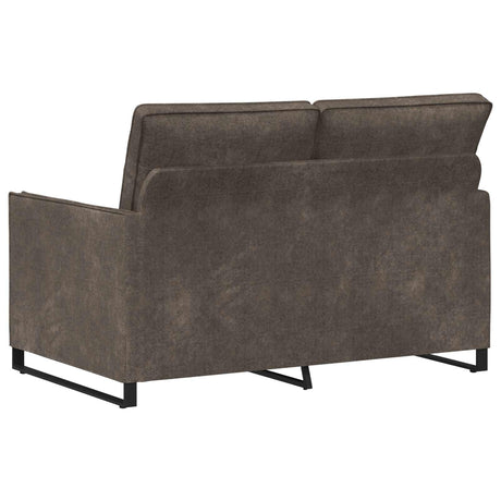 Faux Suede Fabric 2 Seater Sofa 130cm Wide With Metal Frame - Vantage Home