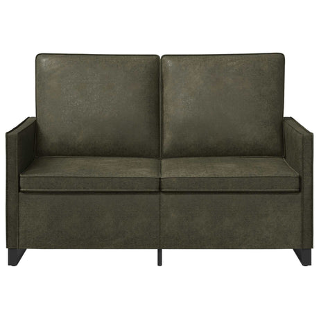 Faux Suede Fabric 2 Seater Sofa 130cm Wide With Metal Frame - Vantage Home