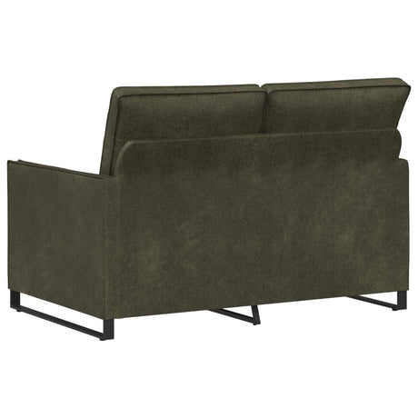 Faux Suede Fabric 2 Seater Sofa 130cm Wide With Metal Frame - Vantage Home