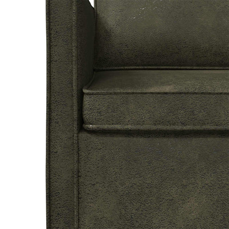 Faux Suede Fabric 2 Seater Sofa 130cm Wide With Metal Frame - Vantage Home