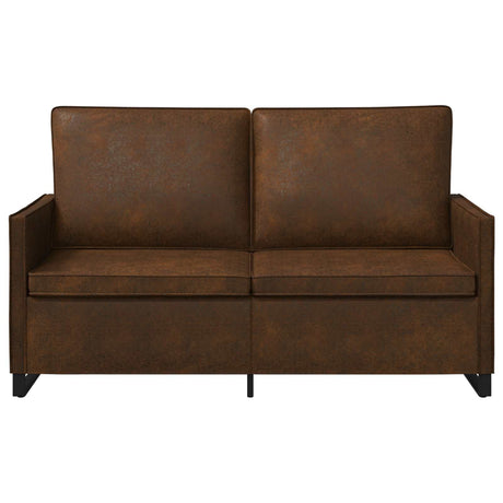 Faux Suede Fabric 2 Seater Sofa 150cm Wide With Metal Frame - Vantage Home