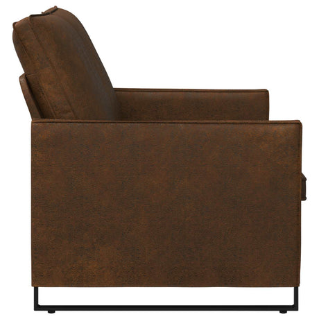 Faux Suede Fabric 2 Seater Sofa 150cm Wide With Metal Frame - Vantage Home