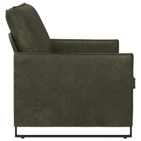 Faux Suede Fabric 2 Seater Sofa 150cm Wide With Metal Frame - Vantage Home